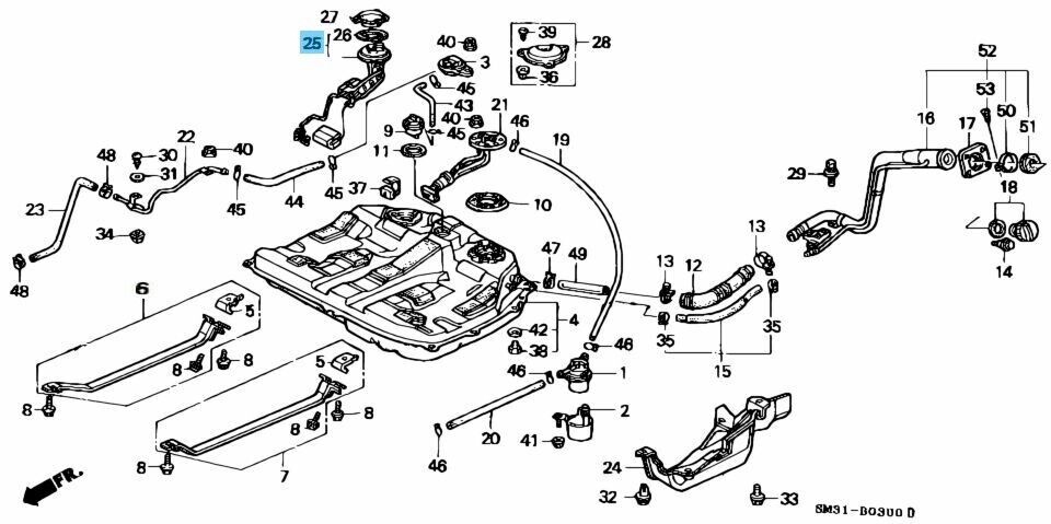 HONDA ACCORD CB6 1990-1993 Genuine Fuel Gauge Sending Unit 37800-SM4-A03 OEM