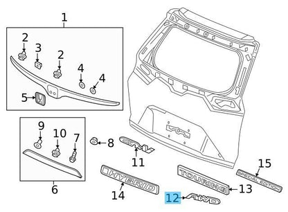 HONDA CR-V 2017-2020 RW# Genuine Genuine Rear Emblem 75719-TLA-A00 OEM