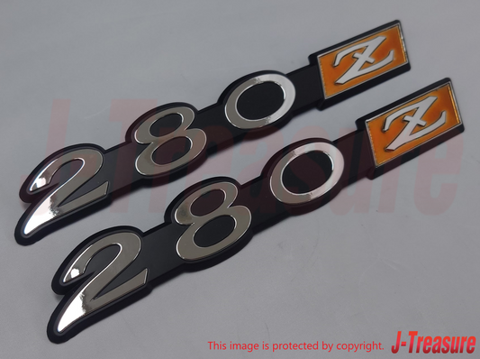 NISSAN 280Z S30 DATSUN Genuine Fender Side Emblem 98811-N4200 x2 Set OEM