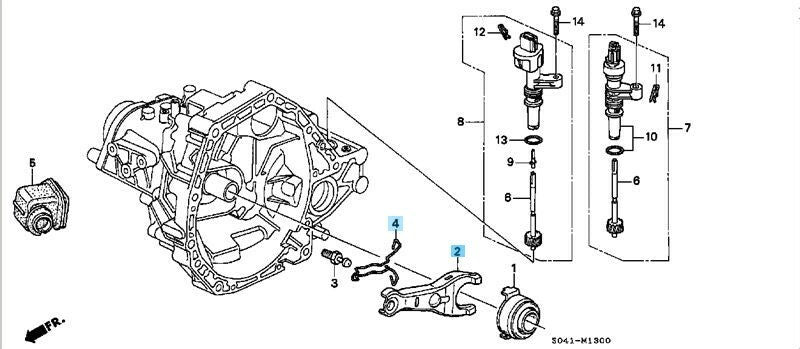 HONDA CIVIC EG6 EK9 INTEGRA DB8 DC2 Genuine Clutch Release Fork & Spring Set OEM