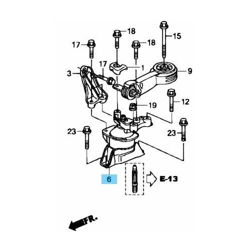 HONDA CIVIC FD1 Genuine Engine Side Mounting Rubber Assy Sedan AT MT OEM