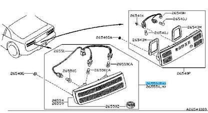 NISSAN 300ZX Z32 Early Model Genuine Rear Combination Lamp RH B6550-40P00 OEM