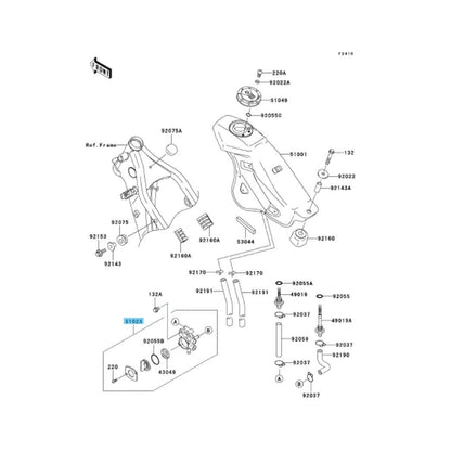KAWASAKI KLX250S '06-07 '09-14 KLX250SF '09-10 Genuine Fuel Tap Assy 51023-0741