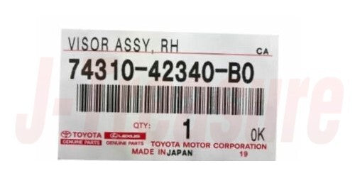 TOYOTA RAV4 ACA2# 2003-2005 Genuine Front Visor Assy RH 74310-42340-B0 OEM