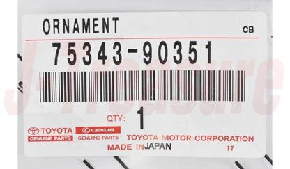 TOYOTA LAND CRUISER BJ40 73-81 Genuine Front Fender Name No.1 Plate 75343-90351