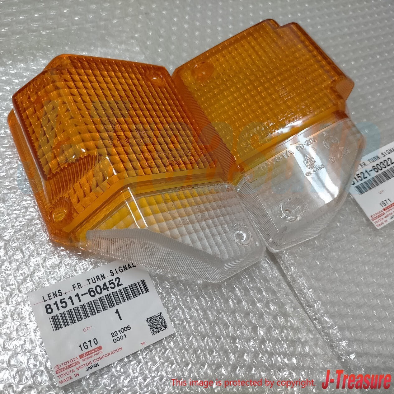 TOYOTA LAND CRUISER BJ70 Genuine Front Turn Signal Lamp Lens RH & LH Set OEM