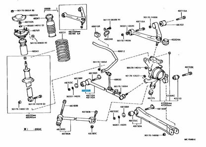 TOYOTA SUPRA MA70 86-92 Genuine Rear Suspension Arm Bush No.1 48725-14010 OEM