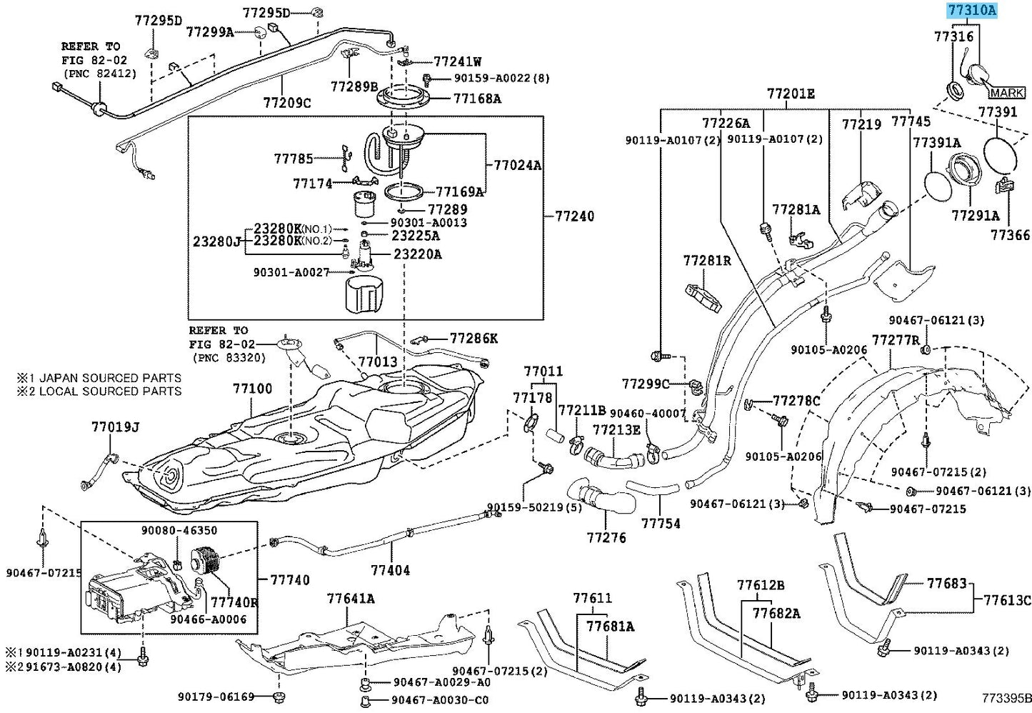 TOYOTA RAV4 ASA42 ASA44 2013-2018 Genuine Fuel Tank Cap Assy 77300-07030 OEM