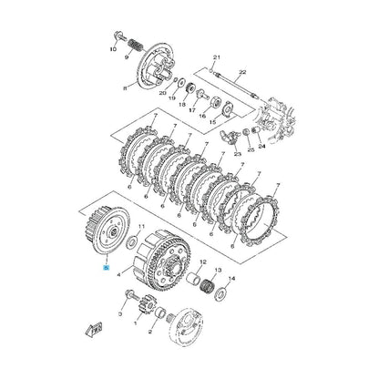 YAMAHA YZ125 1993-2024 YZ125X 2020-2024 Genuine Clutch Boss 5NY-16371-00 OEM