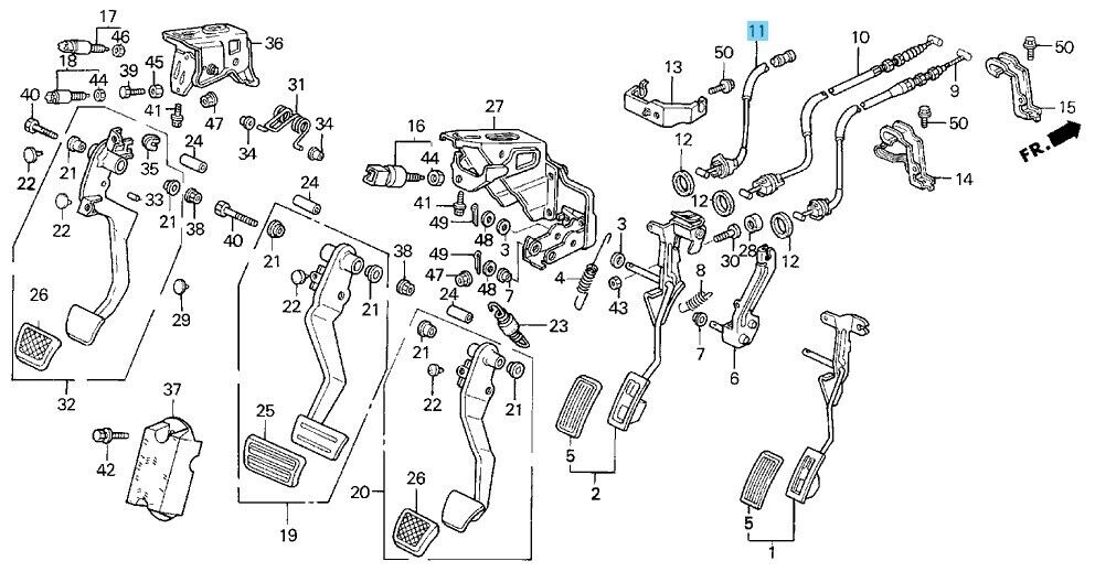 ACURA INTEGRA TYPE-R DC2 97-01 Genuine Throttle Wire Cable 17910-ST7-R01 OEM LHD