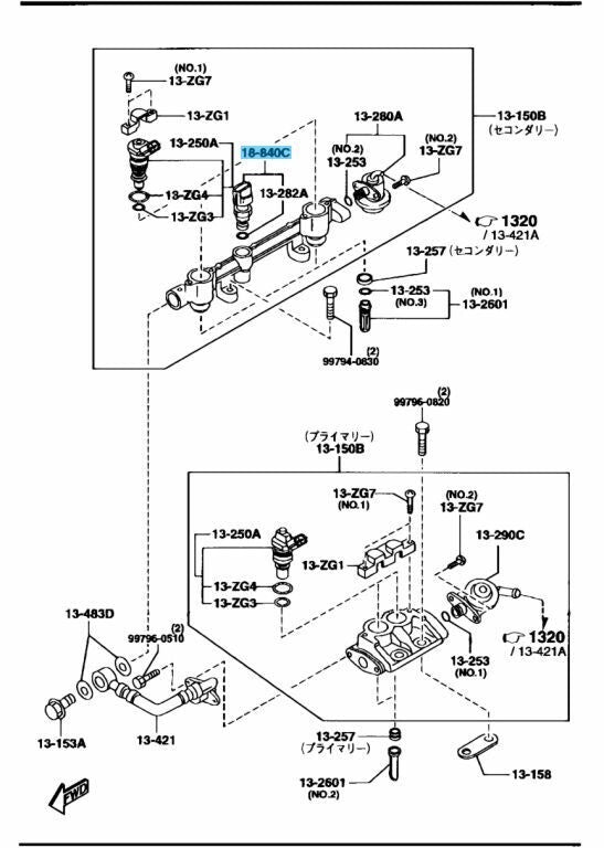 MAZDA RX-7 FD3S 1993-1995 Genuine Coolant Temperature Sensor N391-18-840 OEM