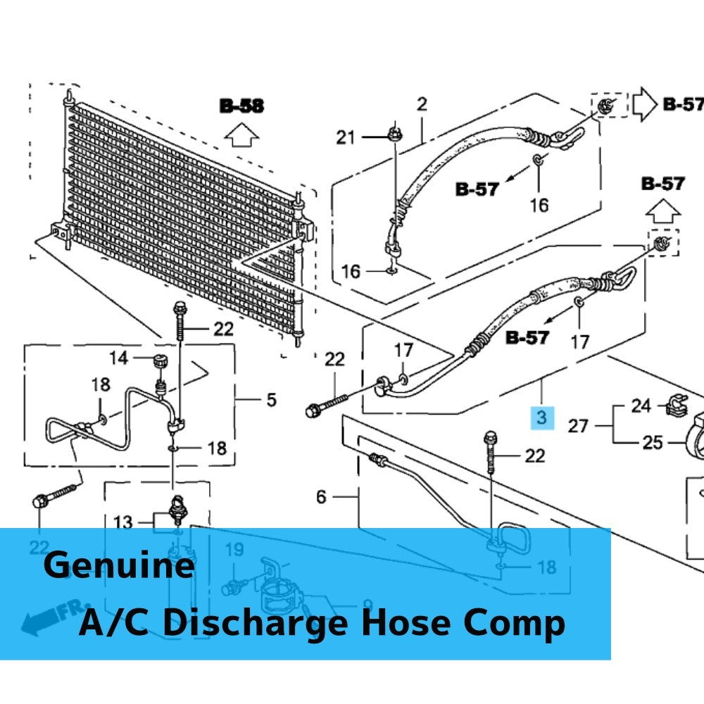 HONDA S2000 AP1 AP2 2000-2009 Genuine A/C Discharge Hose Comp 80315-S2A-003 OEM