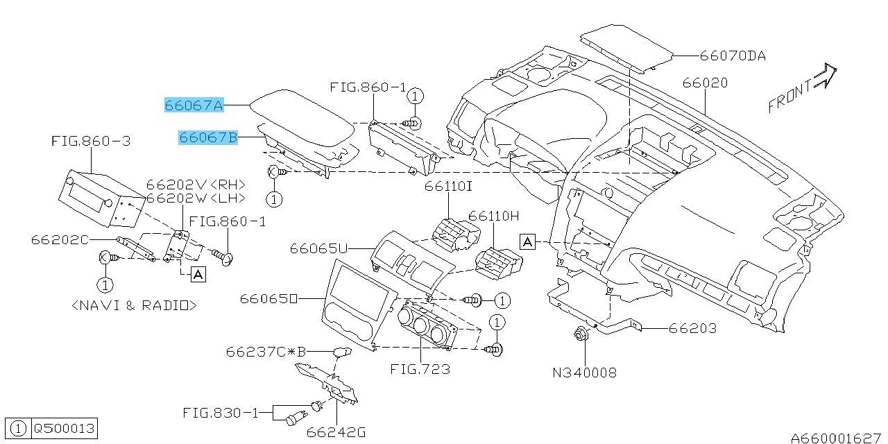 SUBARU WRX STI VAF '18-21 Genuine Display Panel Upper & Lower Set Eyesight Pkg