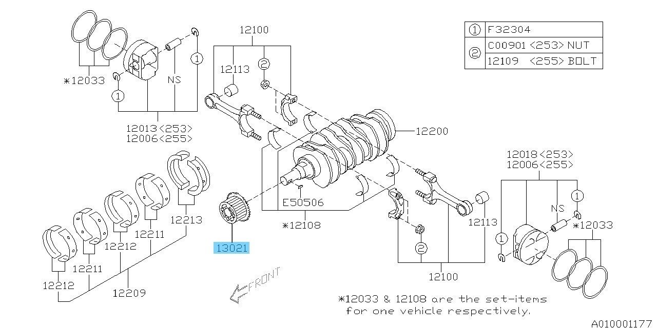 SUBARU IMPREZA WRX STI GDF 2004-2014 Genuine Crankshaft Sprocket 13021AA141 OEM