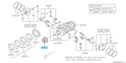 SUBARU IMPREZA WRX STI GDF 2004-2014 Genuine Crankshaft Sprocket 13021AA141 OEM