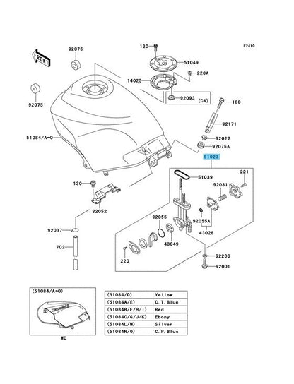 KAWASAKI NINJA 250 EX250 2001-2007 Genuine Fuel Tap Assy 51023-1393 OEM