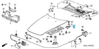 HONDA S2000 AP1 AP2 2000-2009 Genuine Hood Hinge Comp RH & LH Set OEM
