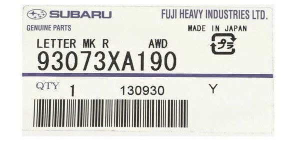 SUBARU IMPREZA GE GH 12-14 Genuine Rear Emblem 驕ｯ・ｶ隰壽ｷｻMMETRICAL AWD驕ｯ・ｶ郢晢ｽｻ93073XA190 OEM
