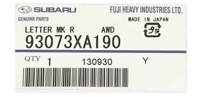SUBARU IMPREZA GE GH 12-14 Genuine Rear Emblem 驕ｯ・ｶ隰壽ｷｻMMETRICAL AWD驕ｯ・ｶ郢晢ｽｻ93073XA190 OEM