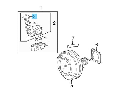 TOYOTA HIGHLANDER ACU20 01-04 Genuine Brake Master Cylinder Reservoir Cap OEM