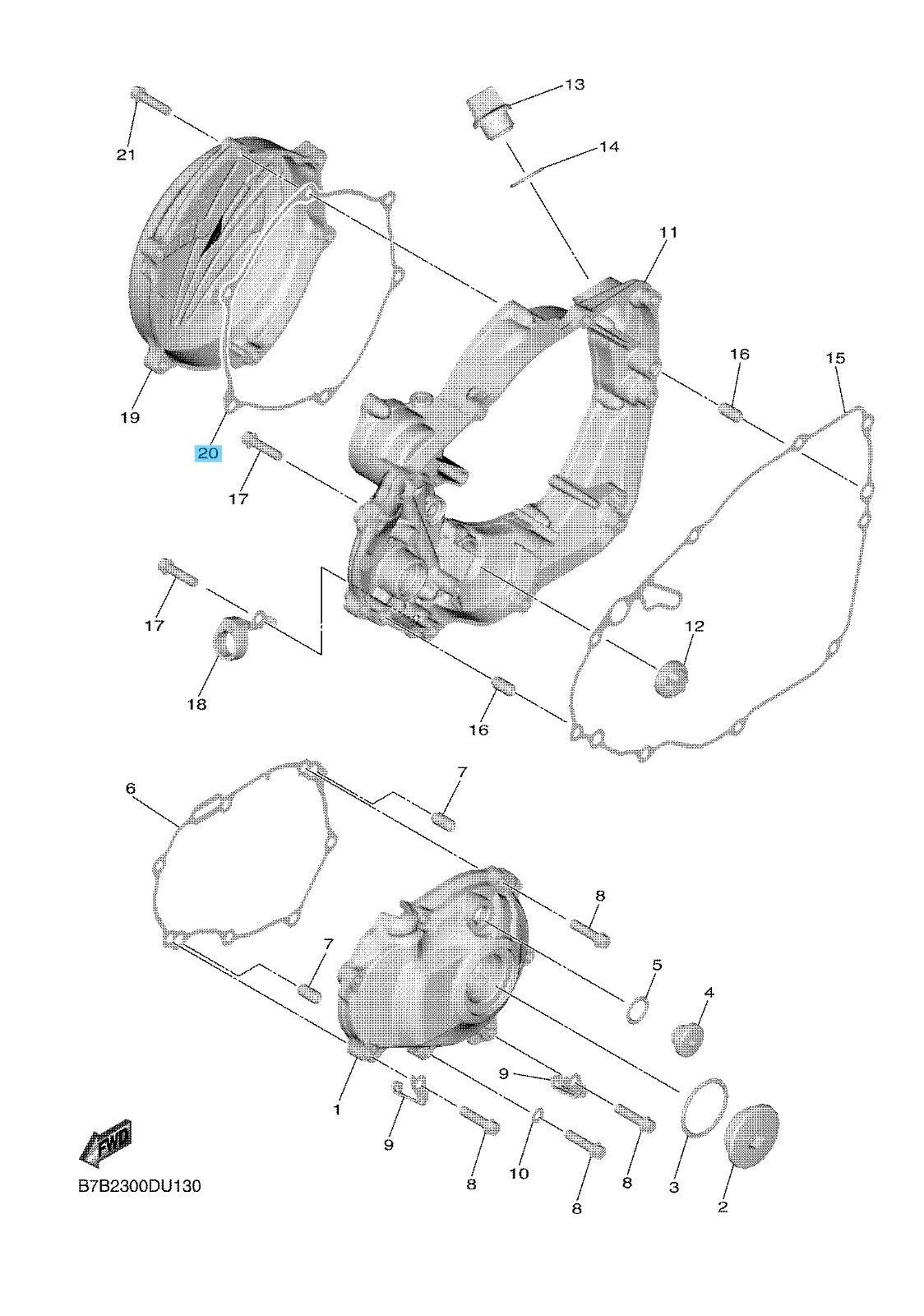 YAMAHA YZ250F 2019-2024 Genuine Clutch Plate Kit B7B-W001G-00-00 OEM