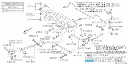 SUBARU IMPREZA WRX STI GDB Genuine Rear Stabilizer Bracket And Link Set RH & LH