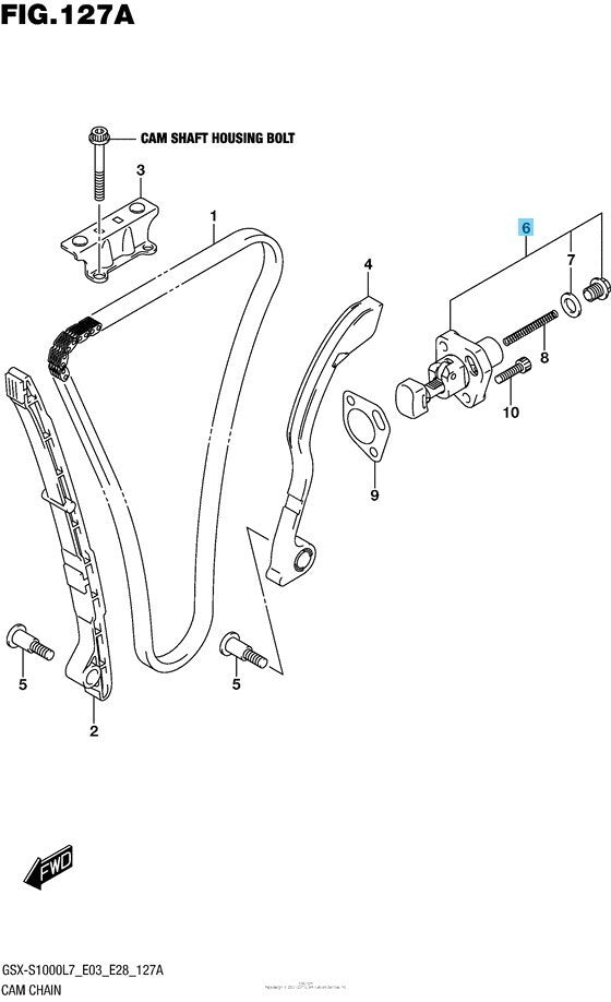 SUZUKI GSX-S1000 2017-2020 Genuine Tensioner Adjuster Assy 12830-41G11 OEM