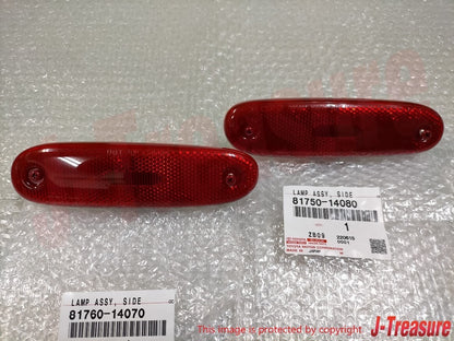 TOYOTA SUPRA JZA80 MK4 97-98 Genuine Rear Bumper Red Side Marker Lens Set OEM