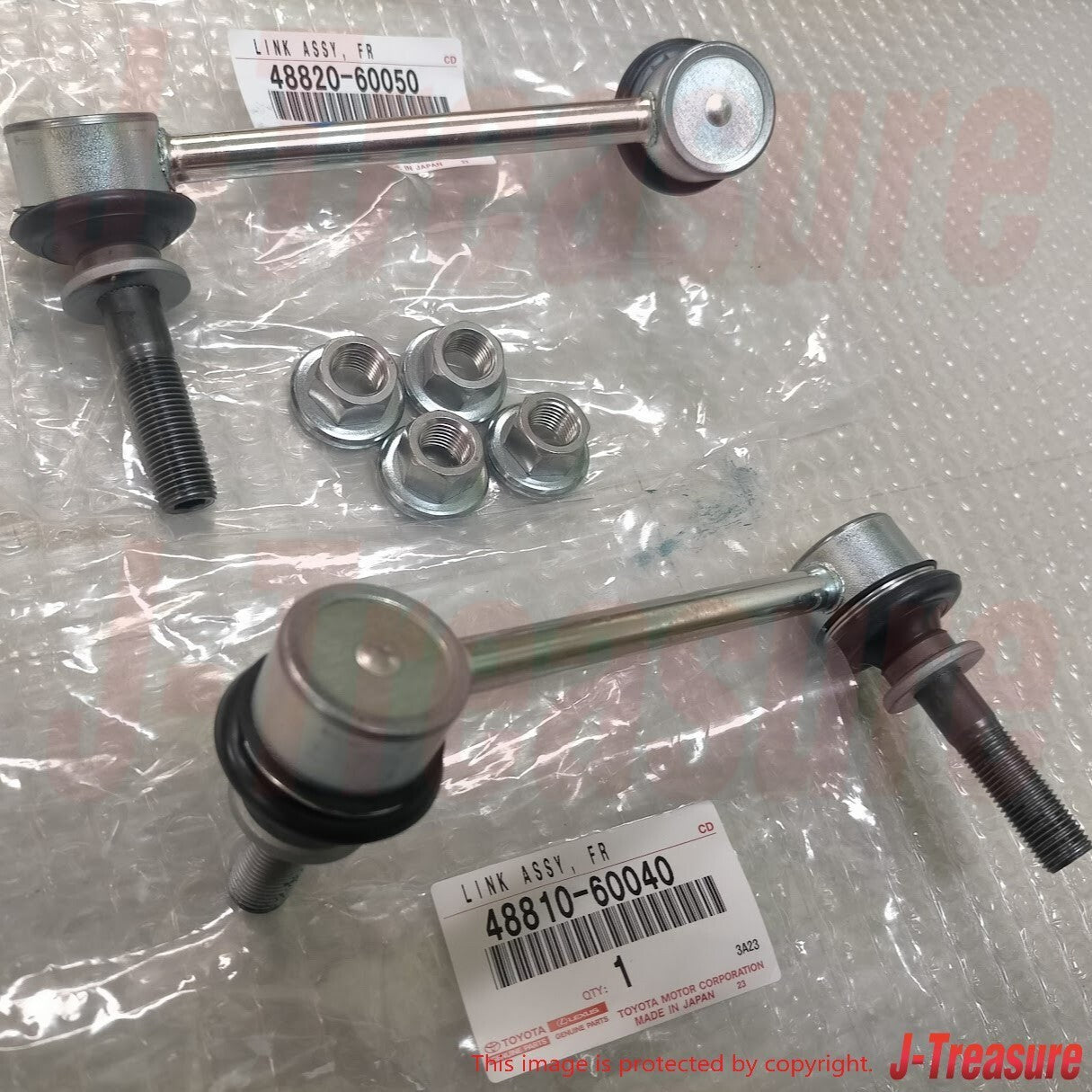 TOYOTA 4RUNNER FJ CRUISER PRADO GX470 Genuine Front Stabilizer Link Nut Set OEM