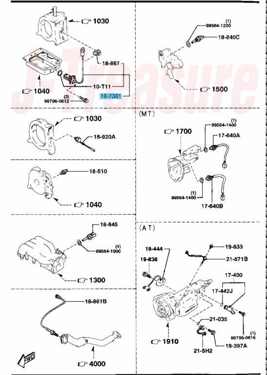 MAZDA RX-7 FD3S 1993-1995 Genuine Oil Level Sending Unit N3A1-10-470A OEM