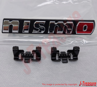 NISSAN 370Z Z34 2014-2019 Genuine Front Emblem "nismo" & Clip(x2) Set OEM