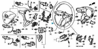 HONDA CIVIC TYPE-R FD2 '07-10 Genuine Steering Wheel Grip Comp 78501-SNW-N71ZA