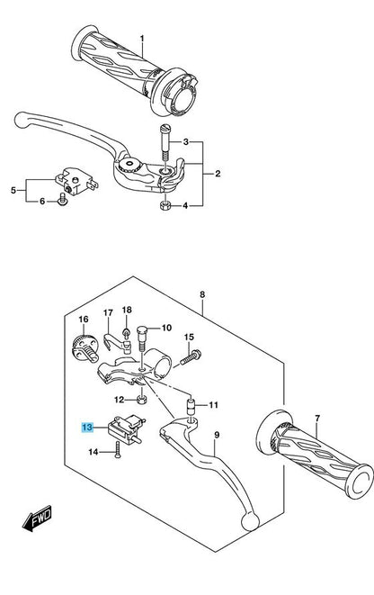 SUZUKI GSX-R1000 2009-2016 Genuine Clutch Switch 57560-41G20 OEM