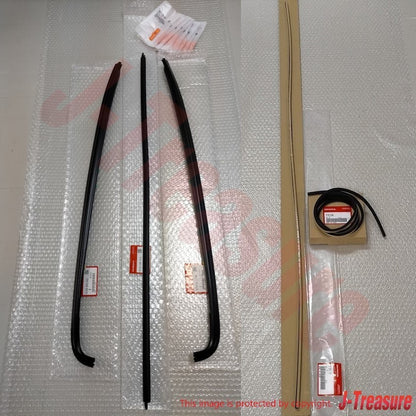 HONDA CIVIC 92-95 Genuine Fr/Windshield Molding Up R L Clip & Dam Rubber A B Set