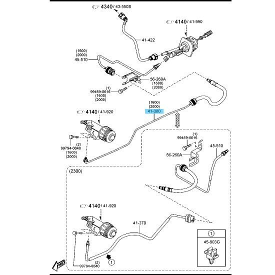 MAZDA MAZDA3 MAZDA5 Genuine  Flexible Slave Hose BP4S-41-380D OEM