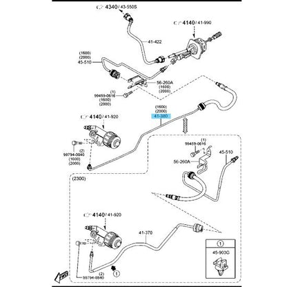 MAZDA MAZDA3 MAZDA5 Genuine  Flexible Slave Hose BP4S-41-380D OEM