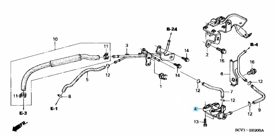 HONDA ACCORD 03-12 ELEMENT 03-11 Genuine Vapor Canister Purge Solenoid Valve OEM
