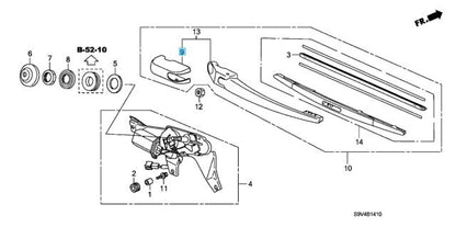 HONDA CR-V RE3 RE4 2007-2011 Genuine Rear Wiper Arm Cover 76721-SCV-A01 OEM