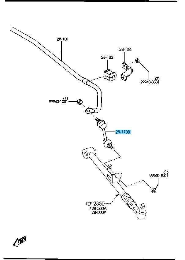 MAZDA MX-5 MIATA NC '09-15 Genuine Fr & Rr Control Stabilizer Link RH & LH Set