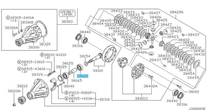 NISSAN PATHFINDER R50 1987-2004 Genuine Drive Pinion Bearing Front or Rear OEM