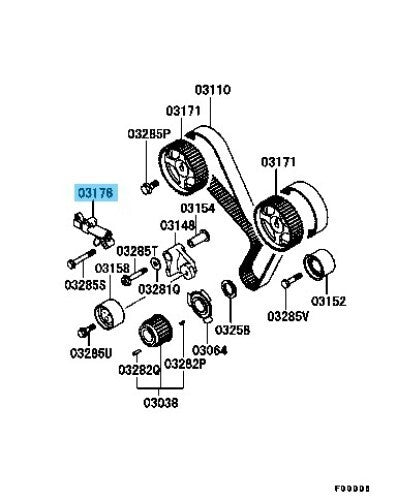 MITSUBISHI MONTERO V7# 01-06 Genuine Timing Belt Tensioner Adjuster MD362861 OEM
