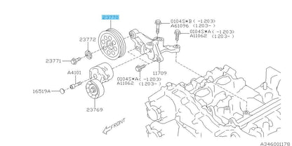 SUBARU IMPREZA GJ2 GJ3 GP2 GP3 2012-2014 Genuine Idler Pulley 23770AA060 OEM