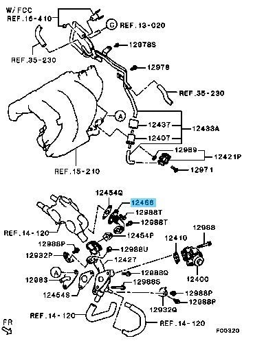 MITSUBISHI OUTLANDER CW5W 2008-2013 Genuine EGR Valve Pipe 1582A098 OEM