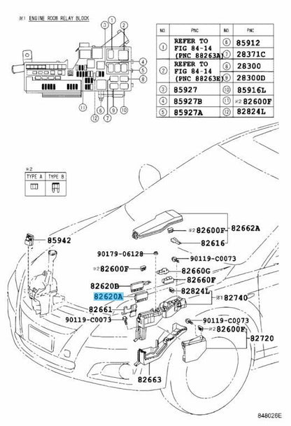 TOYOTA CAMRY ACV40 2007-2011 Genuine Fusible Link Block Assy 82620-33030 OEM