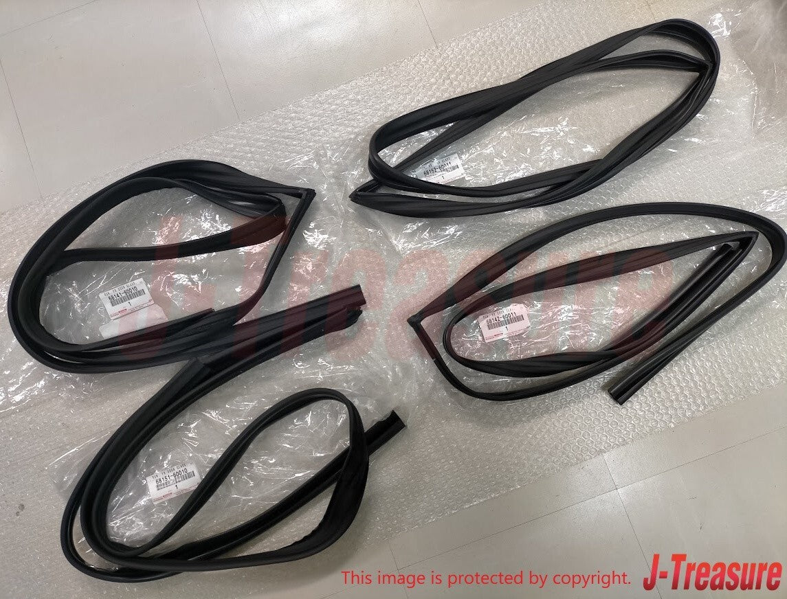 TOYOTA LAND CRUISER LEXUS LX450 91-97 Genuine Door Glass Run FR FL RR RL Set OEM