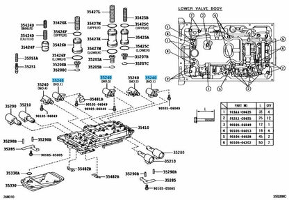 TOYOTA TUNDRA UPK5# 07-21 Genuine A/Transmission 3Way Solenoid 35240-50030 OEM