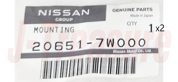 INFINITI Q70 Y51 2014-2019 Genuine Exhaust Mounting Rubber 20651-7W000 x2 Set