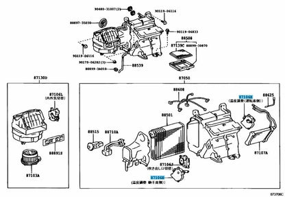 TOYOTA LEXUS Genuine Heater & Evaporator Damper Servo Motor 87106-30351 OEM