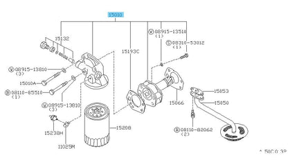 NISSAN SUNNY B110 B120 1975-1982 Genuine Oil Pump Assy 15010-M3001 OEM