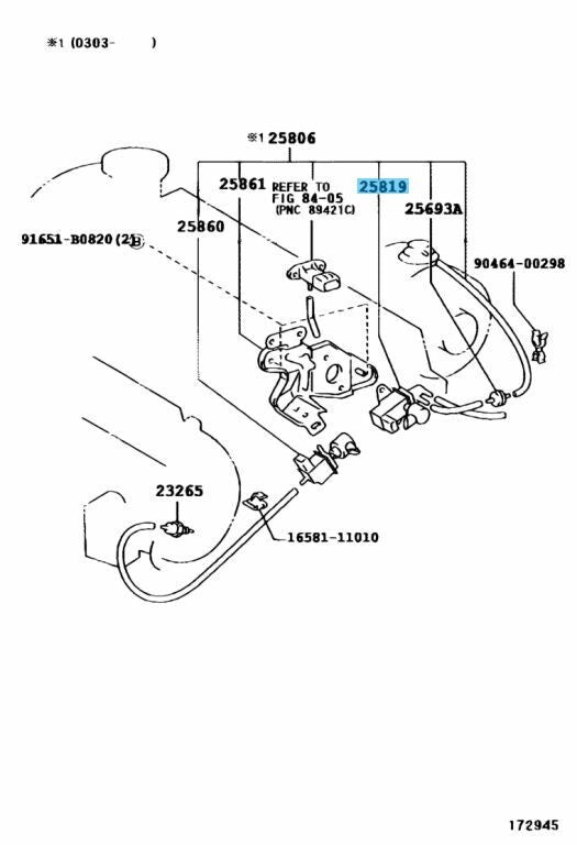 TOYOTA RAV4 CLA2# 1CDFTV 00-05 Genuine Vacuum Regulating Valve 25819-27040 OEM